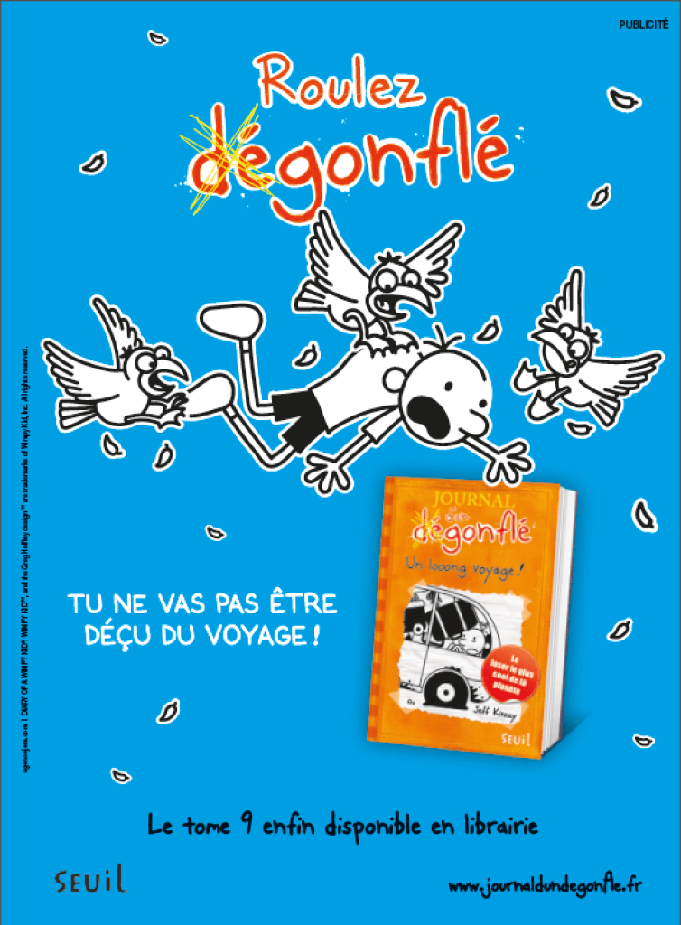 Campagne presse Journal d'un dégonflé tome 9 - janvier 2016
